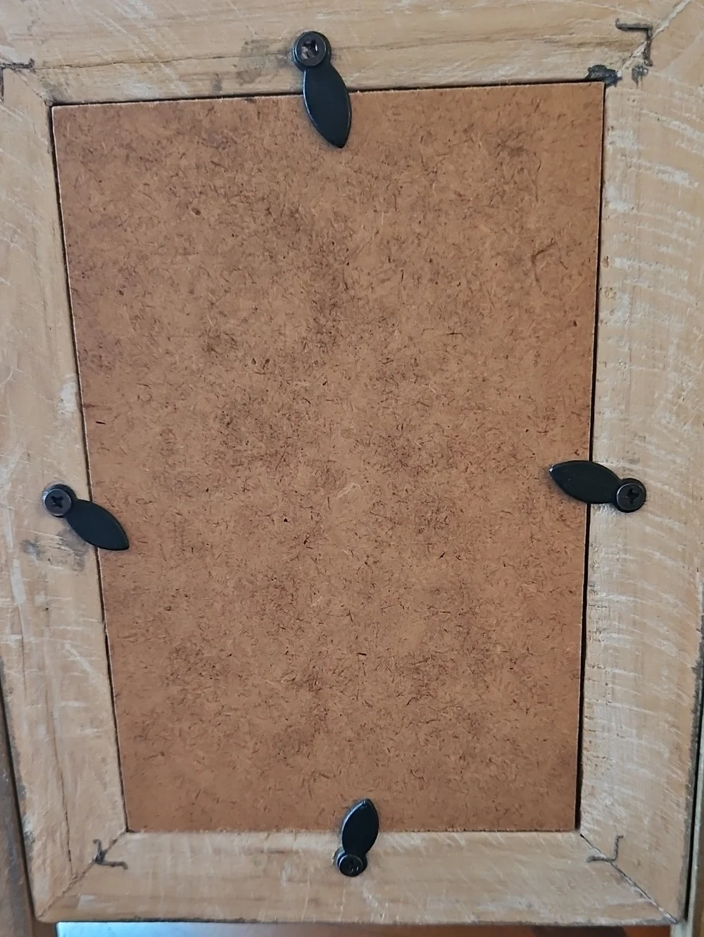 Vintage Rustic Distressed Weathered Wood Triple Hinged Picture Frame